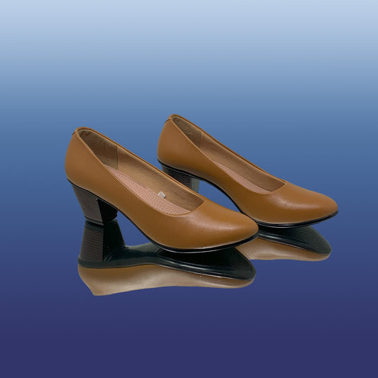 Espresso Block Heels - GlobalStep - shoes - 36