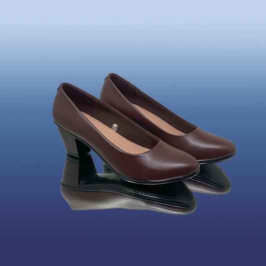 Espresso Block Heels - GlobalStep - shoes - 36