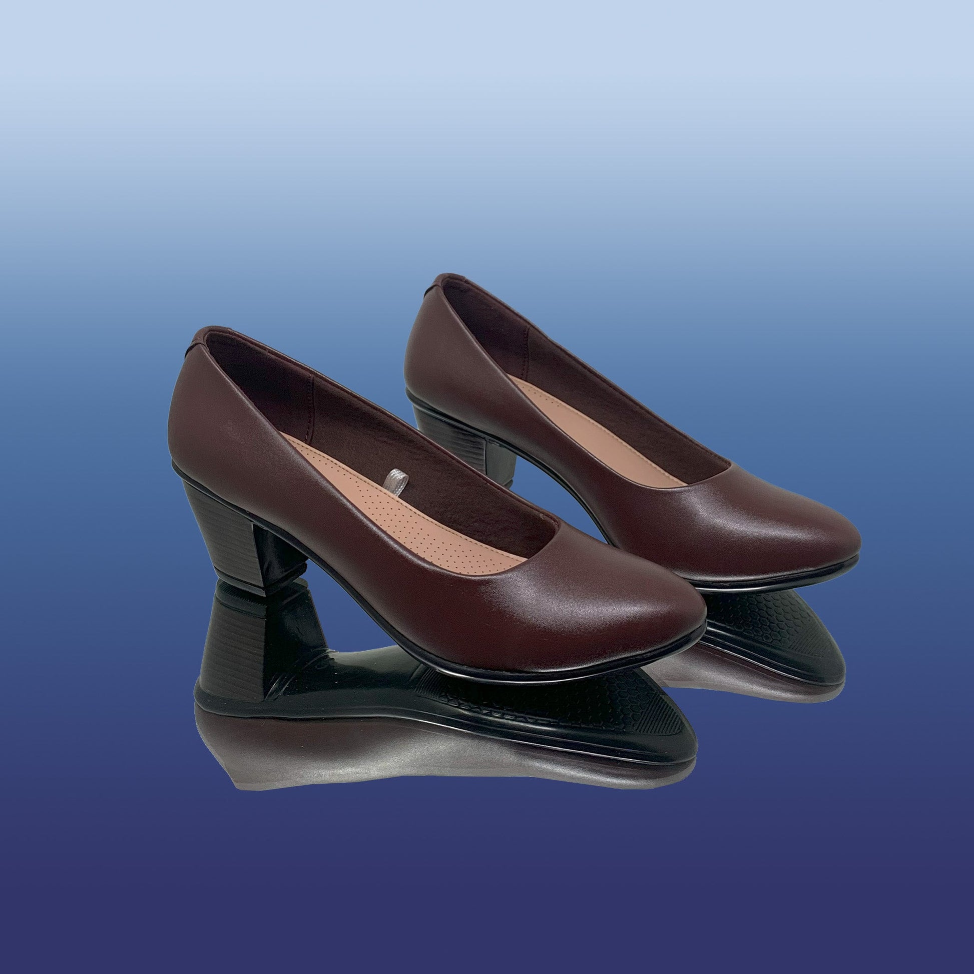 Espresso Block Heels - GlobalStep - shoes - 36