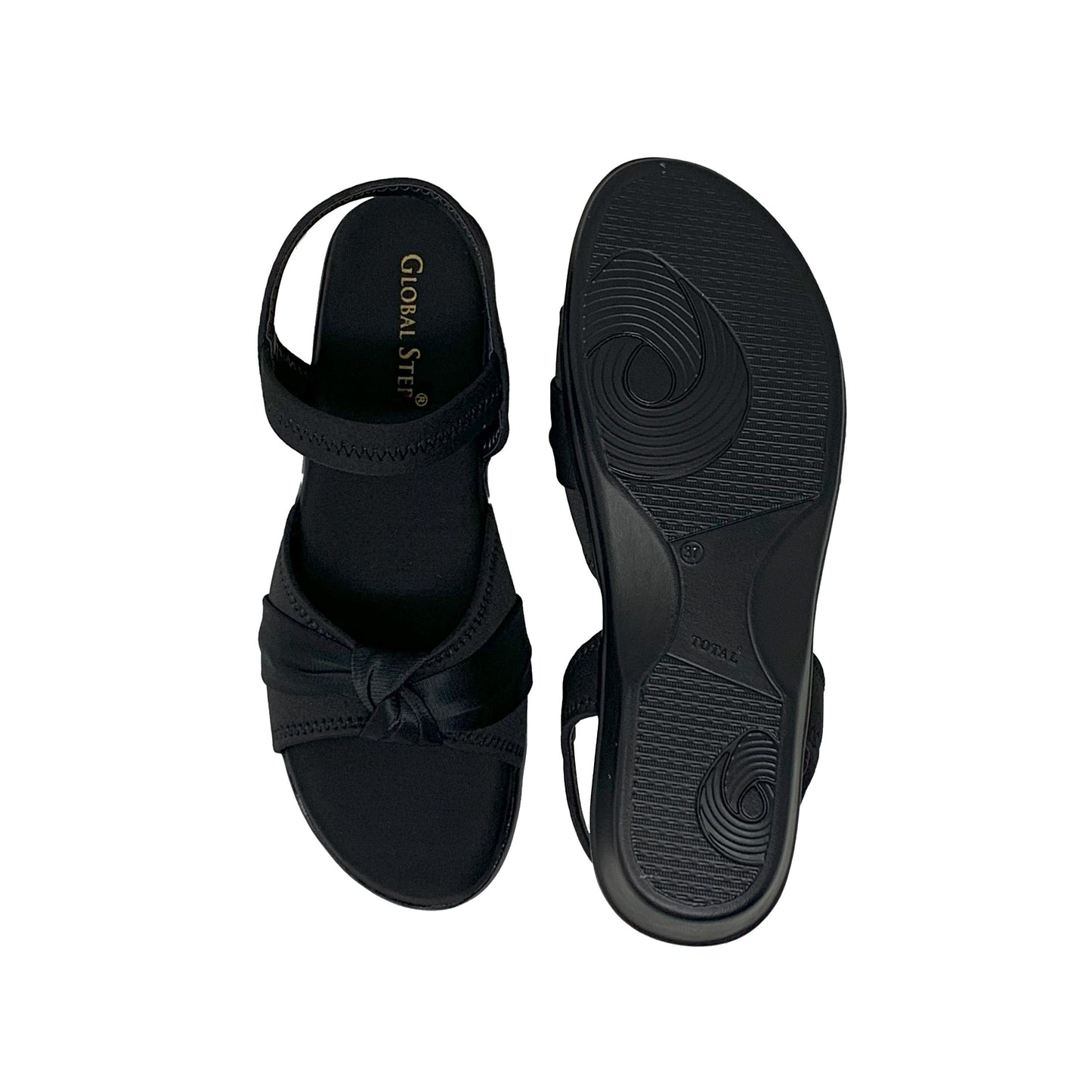 Essential Black Comfort Sandals - GlobalStep - shoes - 36