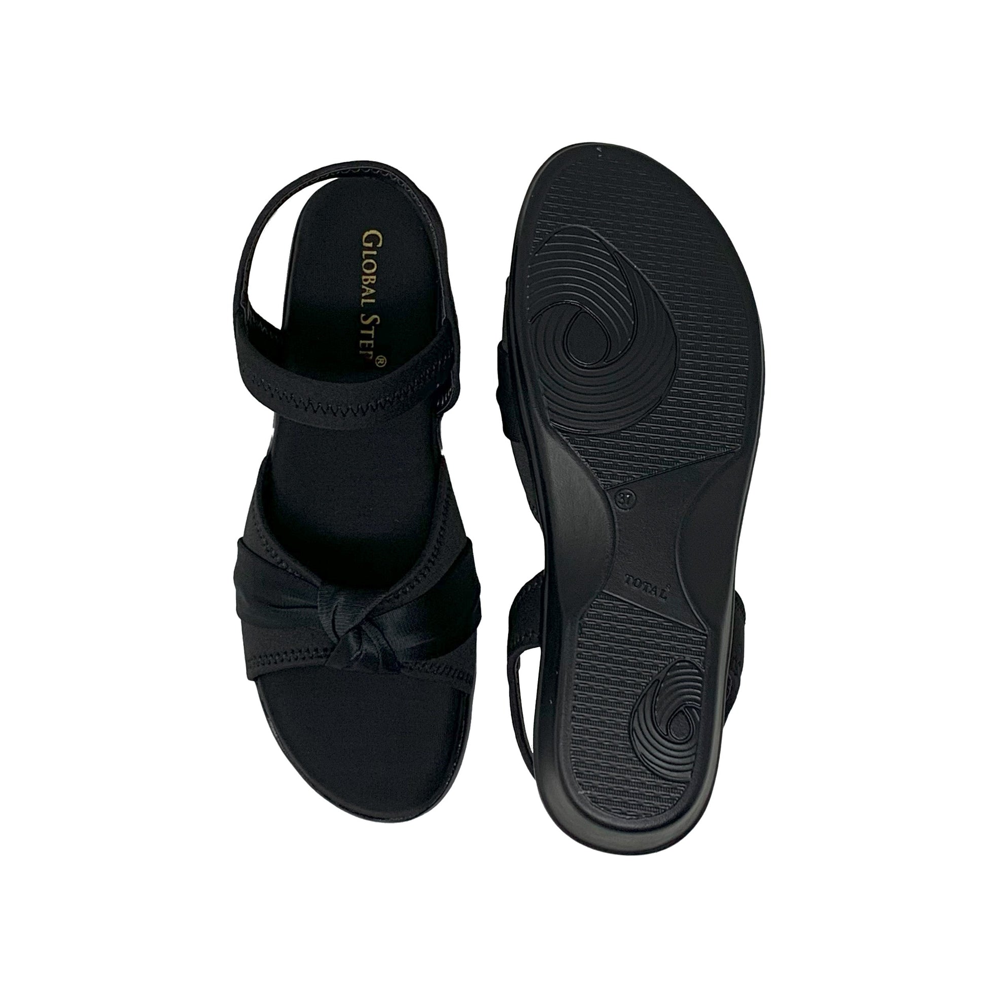 Essential Black Comfort Sandals - GlobalStep - shoes - 36