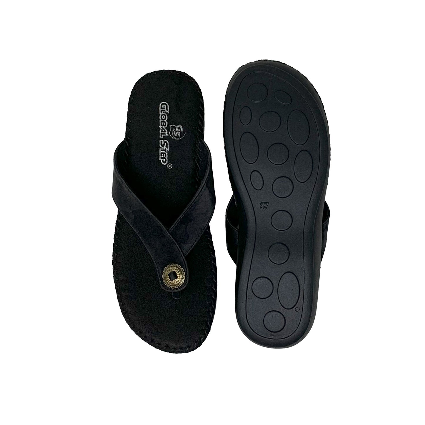 Everyday Comfort Black Flats - GlobalStep - shoes - 36