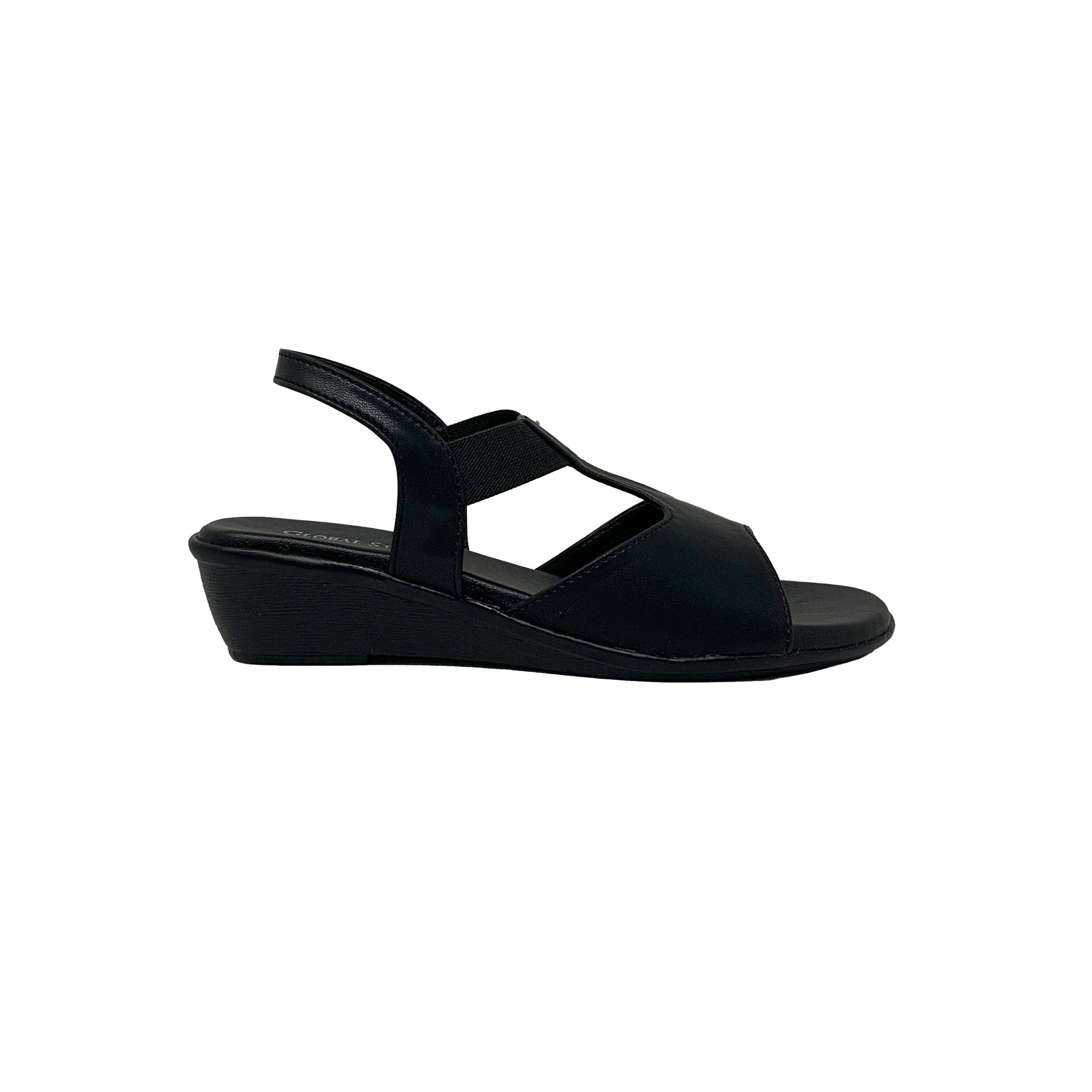 Everyday Comfy Black Wedges - GlobalStep - shoes - 36