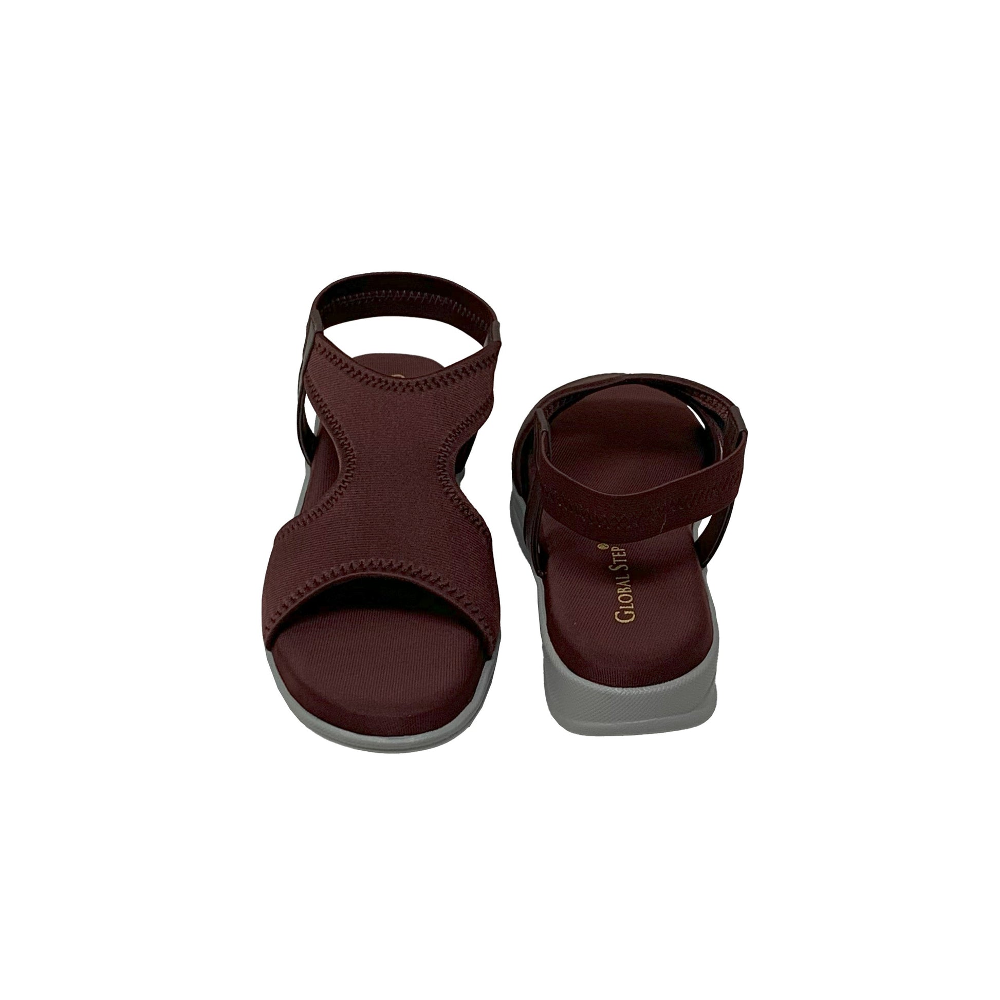 Everyday Ease Maroon Sandals - GlobalStep - shoes - 36
