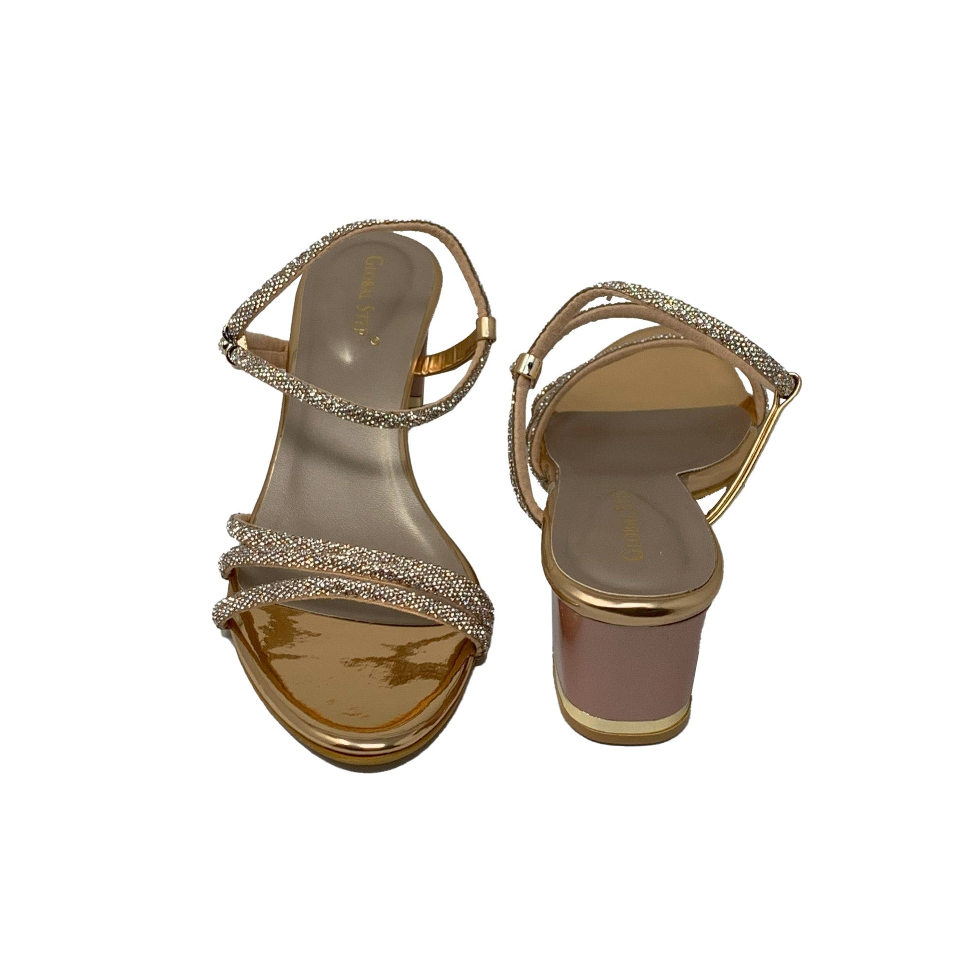 GlitzAura Strap Heels - GlobalStep - shoes - 36