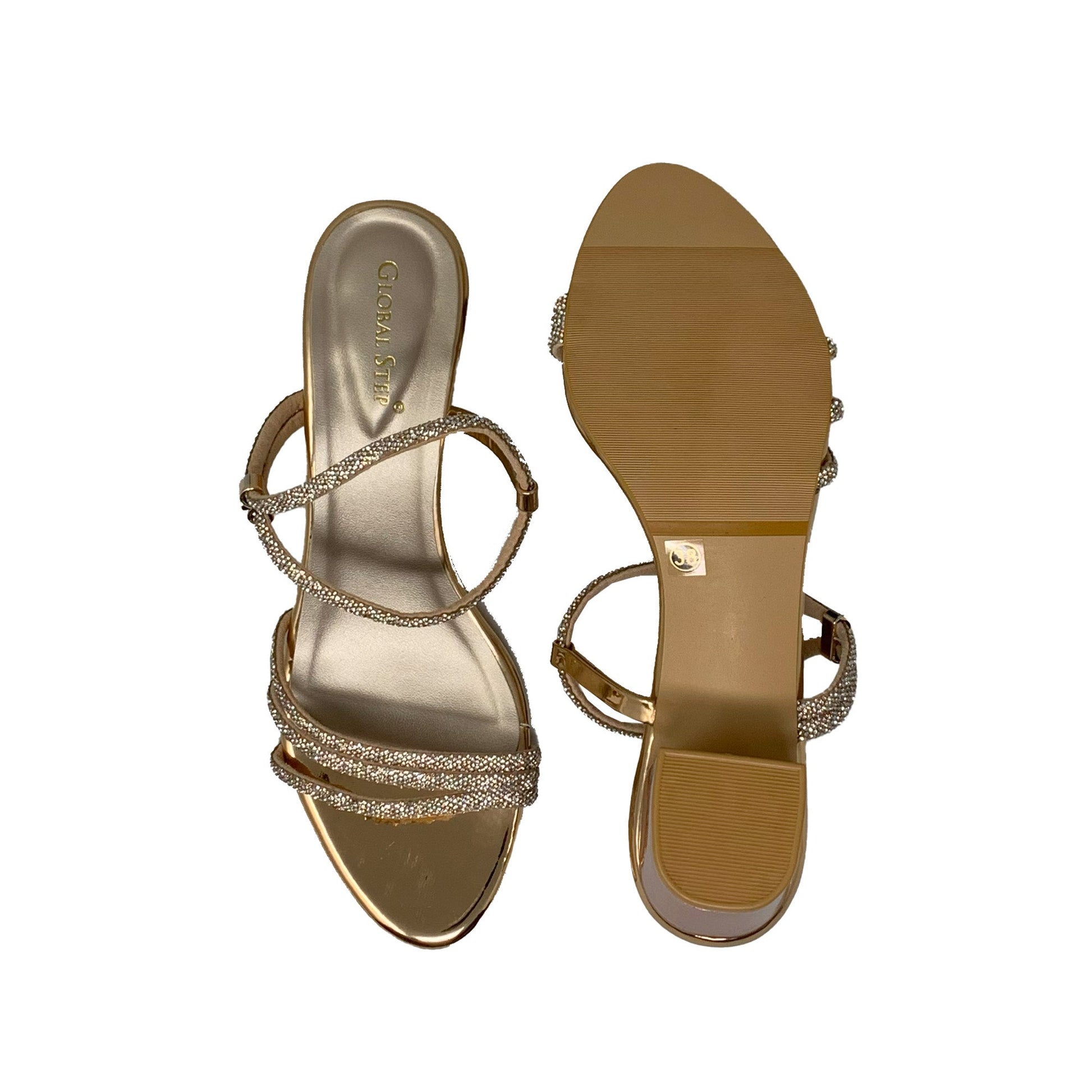 GlitzAura Strap Heels - GlobalStep - shoes - 36