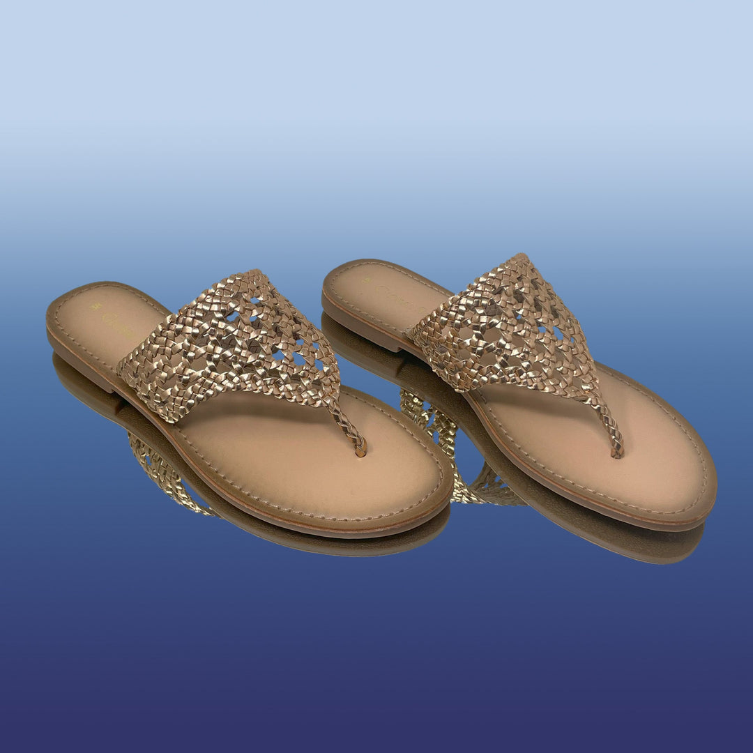 Gold Woven flats - GlobalStep - Flats - 36