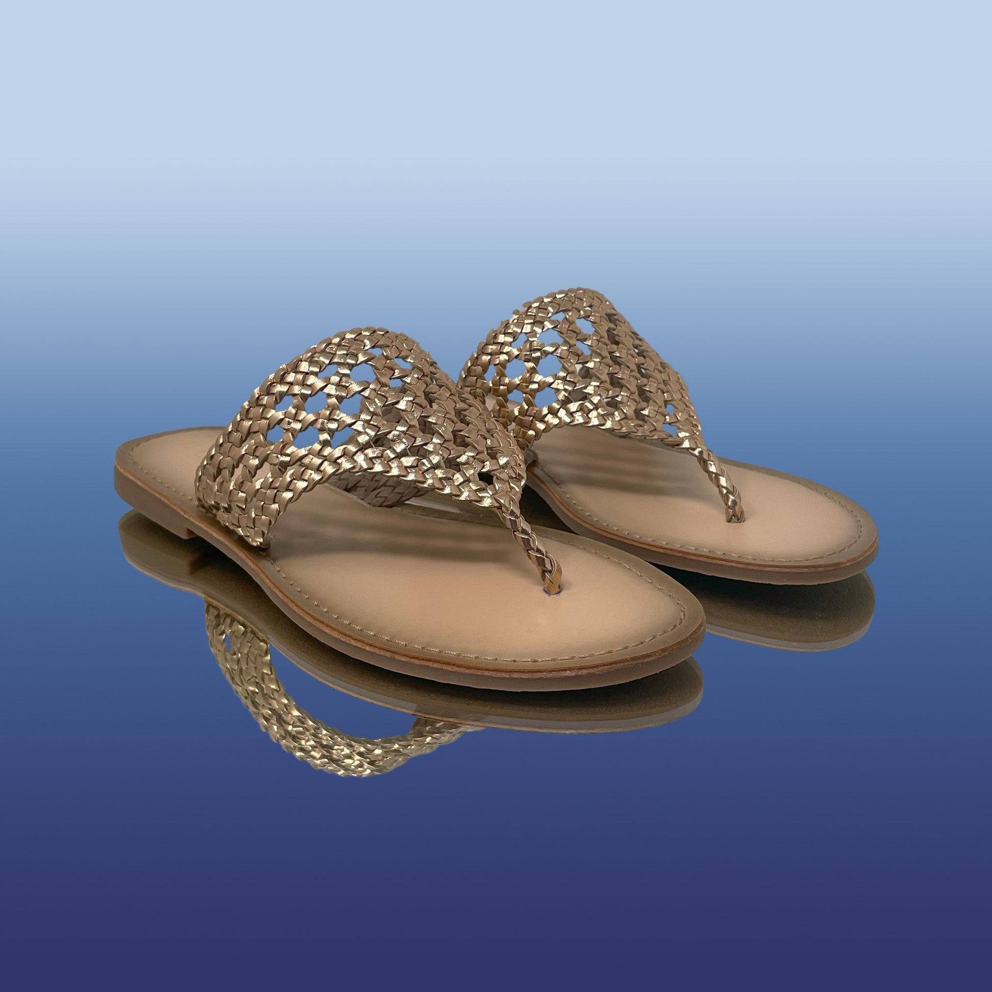 Gold Woven flats - GlobalStep - Flats - 36