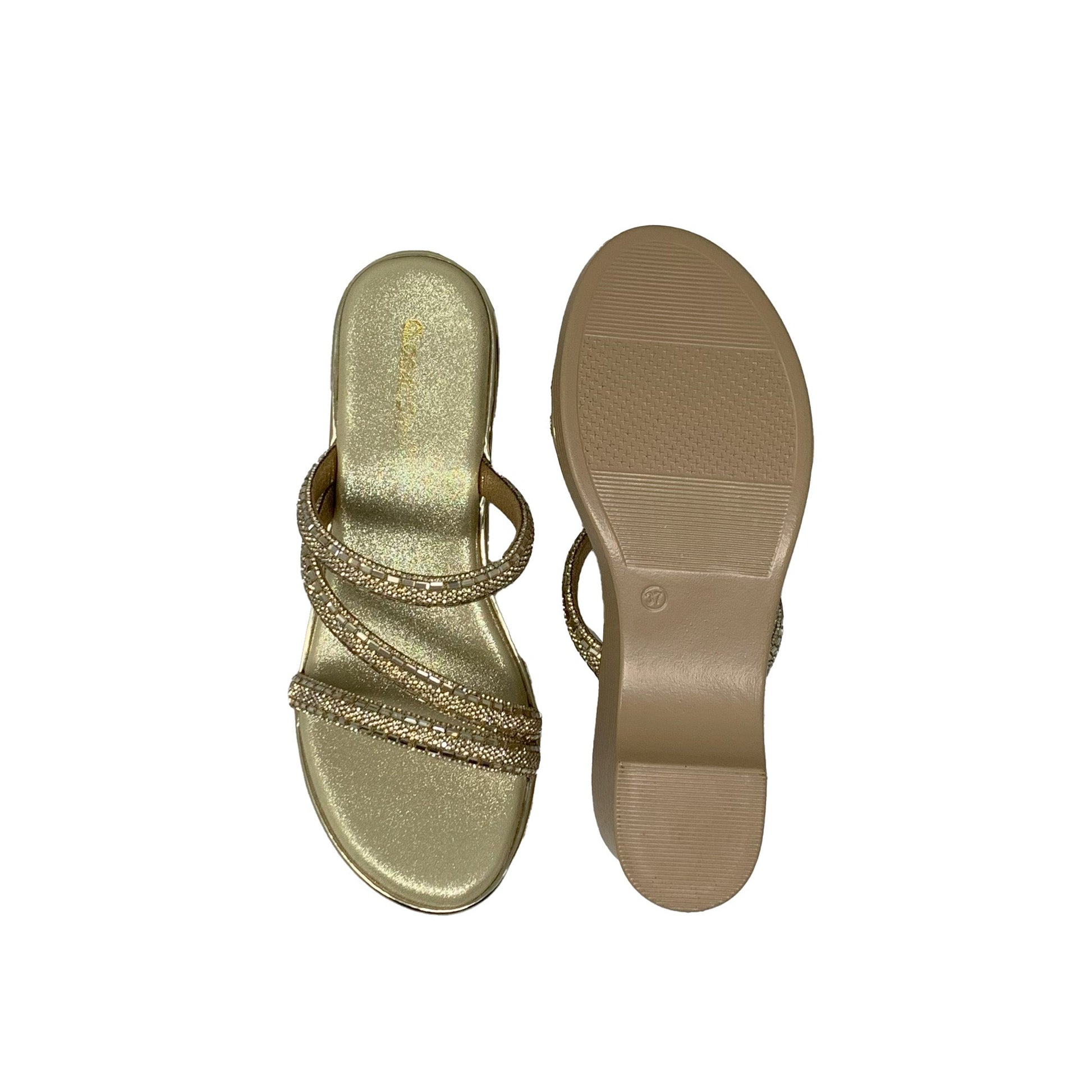 Golden Gleam Wedges - GlobalStep - shoes - 36