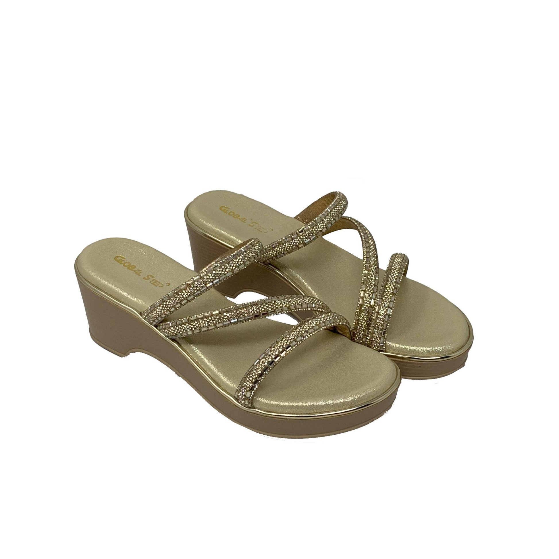 Golden Gleam Wedges - GlobalStep - shoes - 36