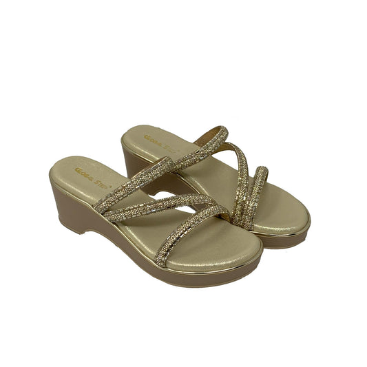 Golden Gleam Wedges - GlobalStep - shoes - 36
