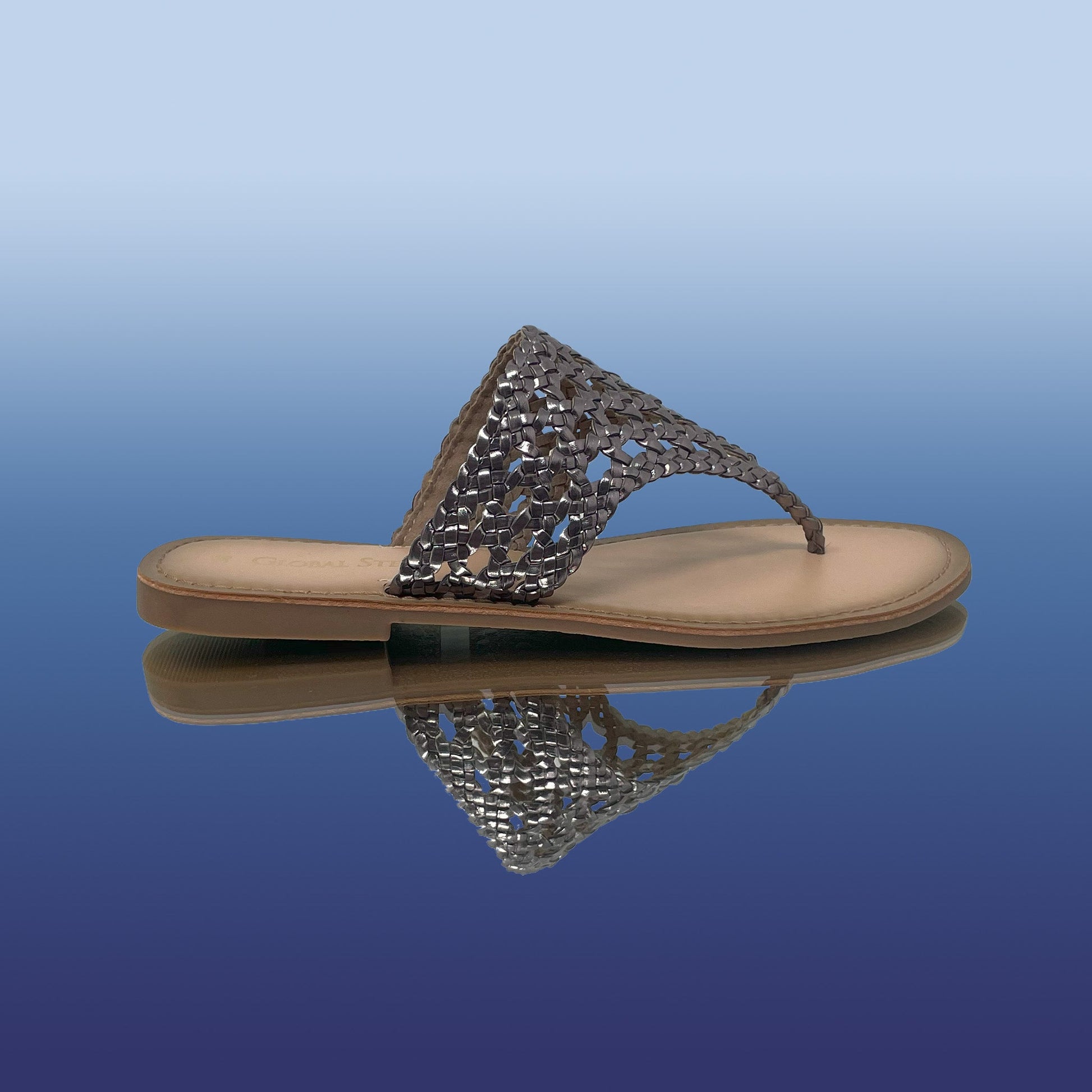 Gun-metallic Woven flats - GlobalStep - Flats - 36