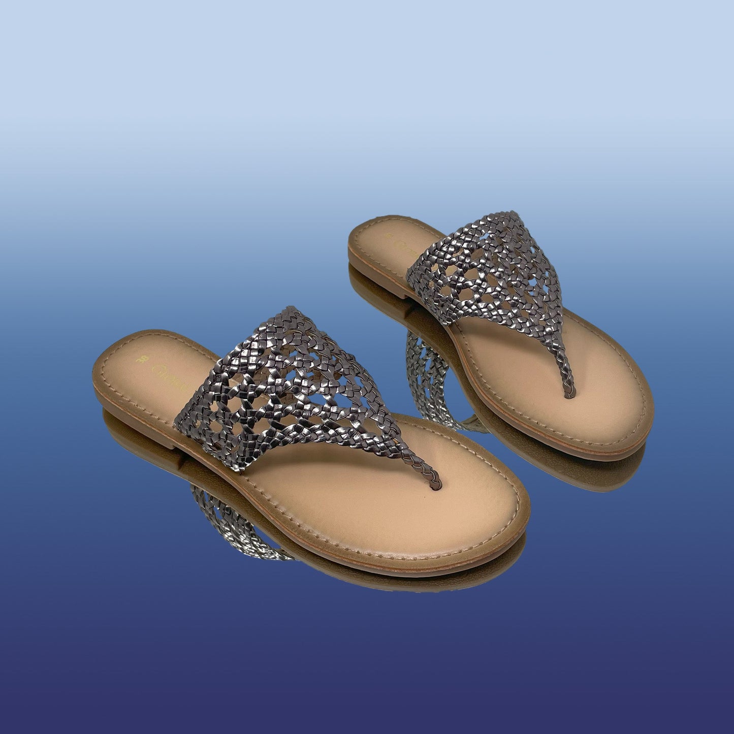 Gun-metallic Woven flats - GlobalStep - Flats - 36