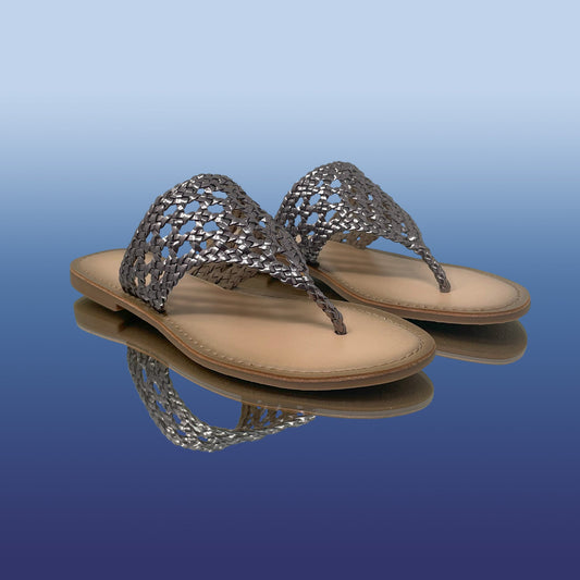 Gun-metallic Woven flats - GlobalStep - Flats - 36