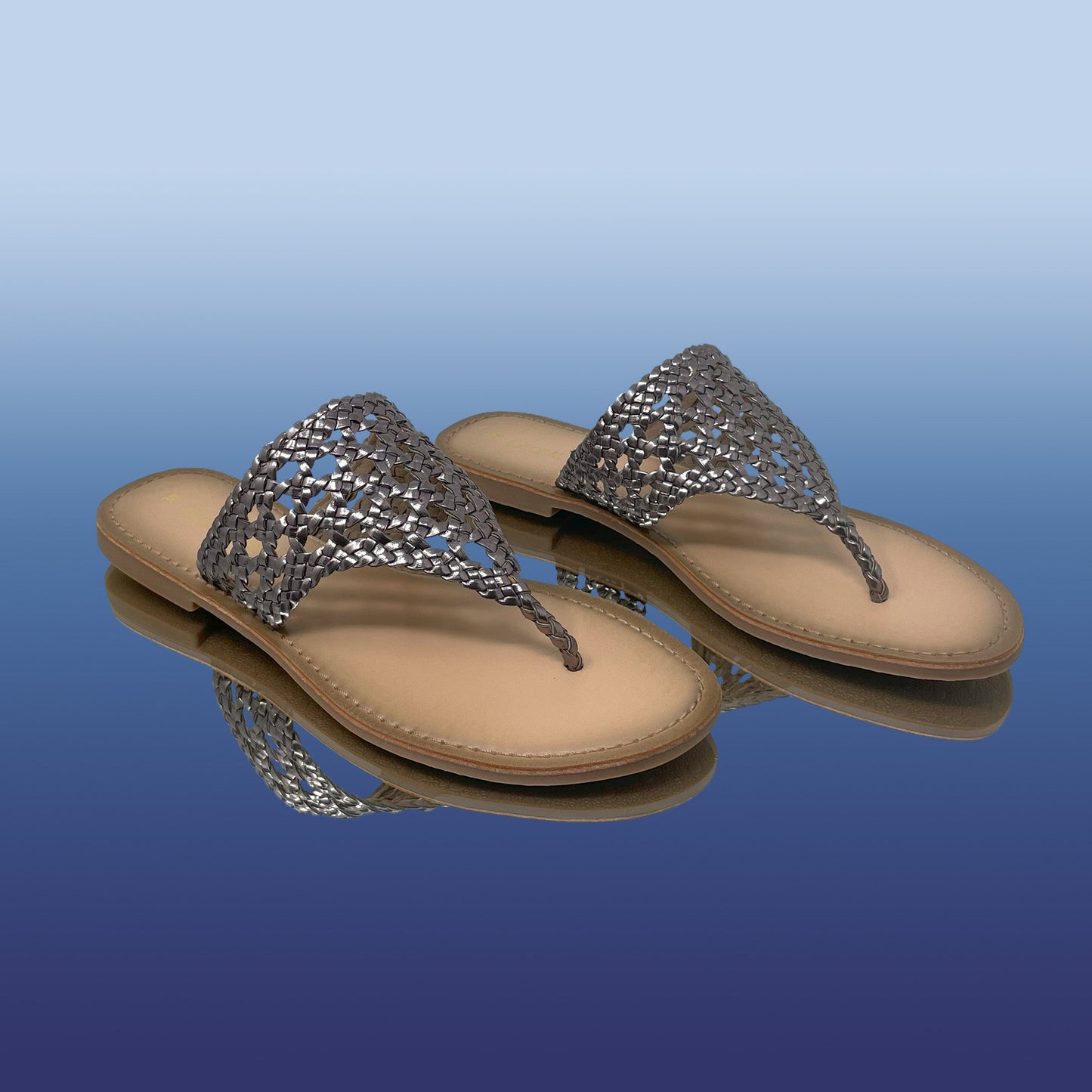 Gun-metallic Woven flats - GlobalStep - Flats - 36