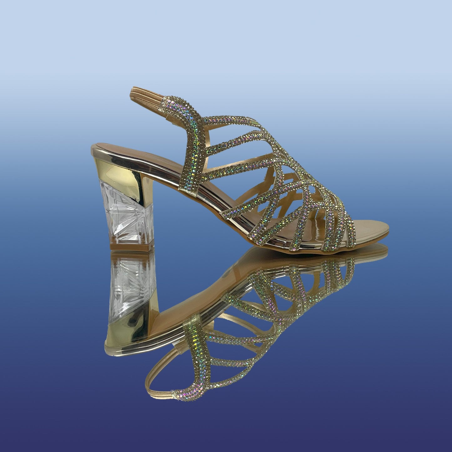 Luxe GoldPop Clear Heels - GlobalStep - Heels - 36