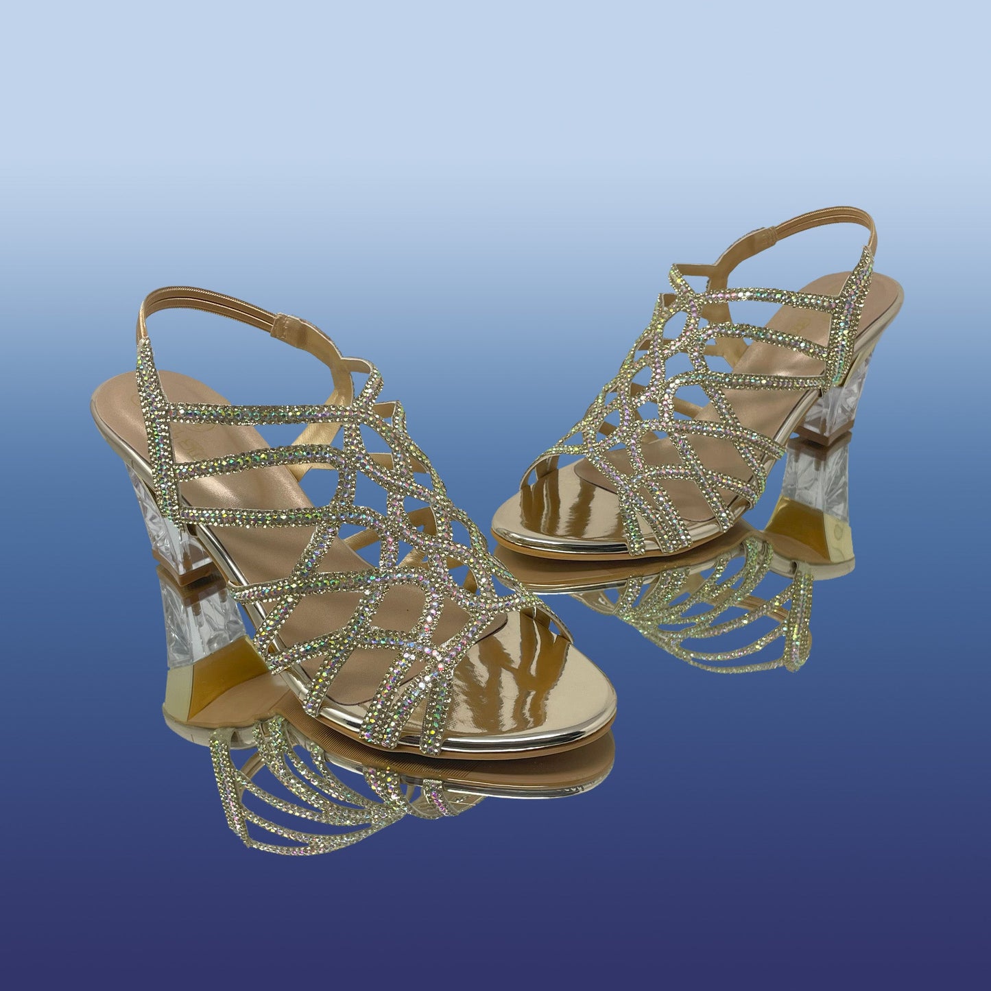 Luxe GoldPop Clear Heels - GlobalStep - Heels - 36