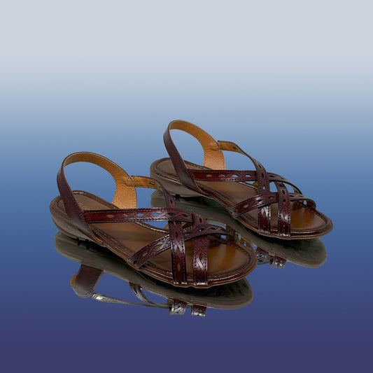 Maroon Slingback Sandals - GlobalStep - shoes - 36