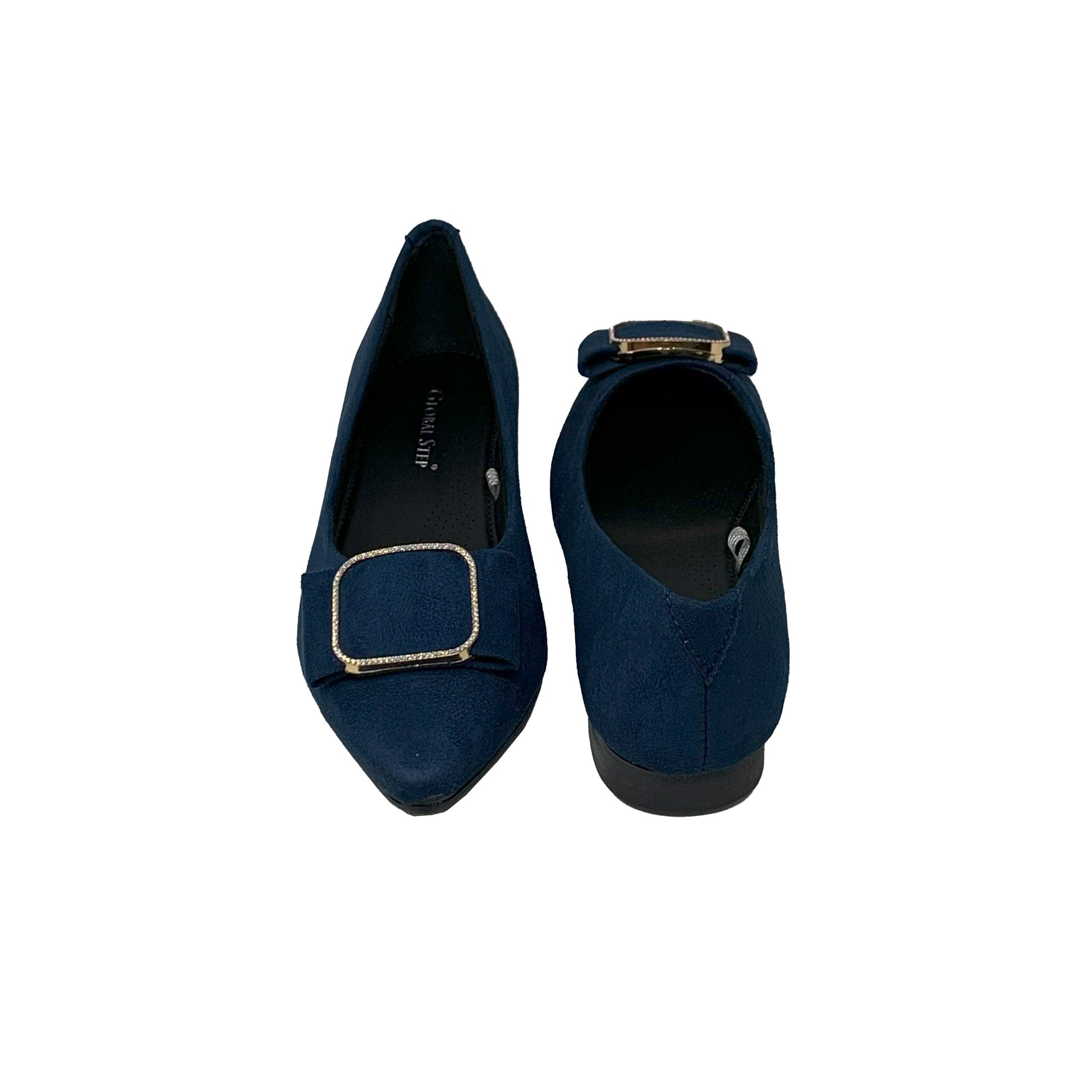 Midnight Grace Buckle Ballerinas - GlobalStep - shoes - 36