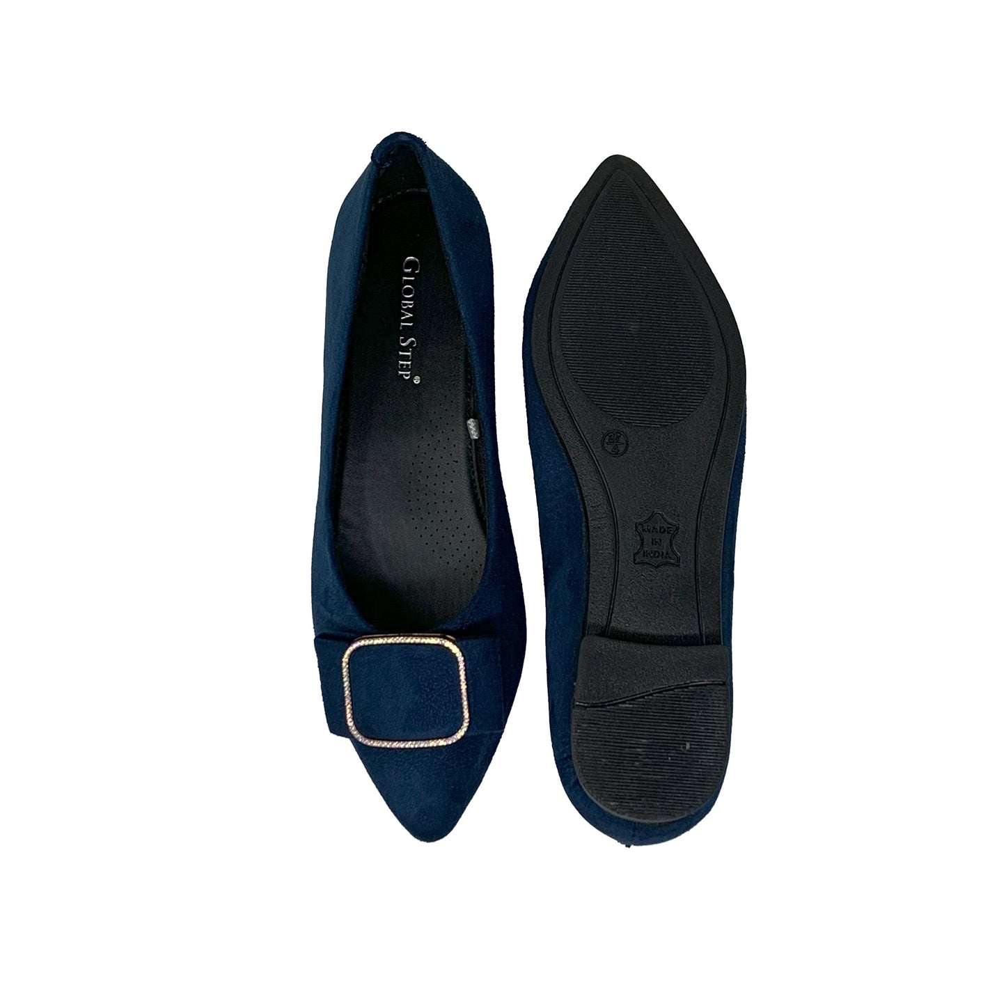 Midnight Grace Buckle Ballerinas - GlobalStep - shoes - 36