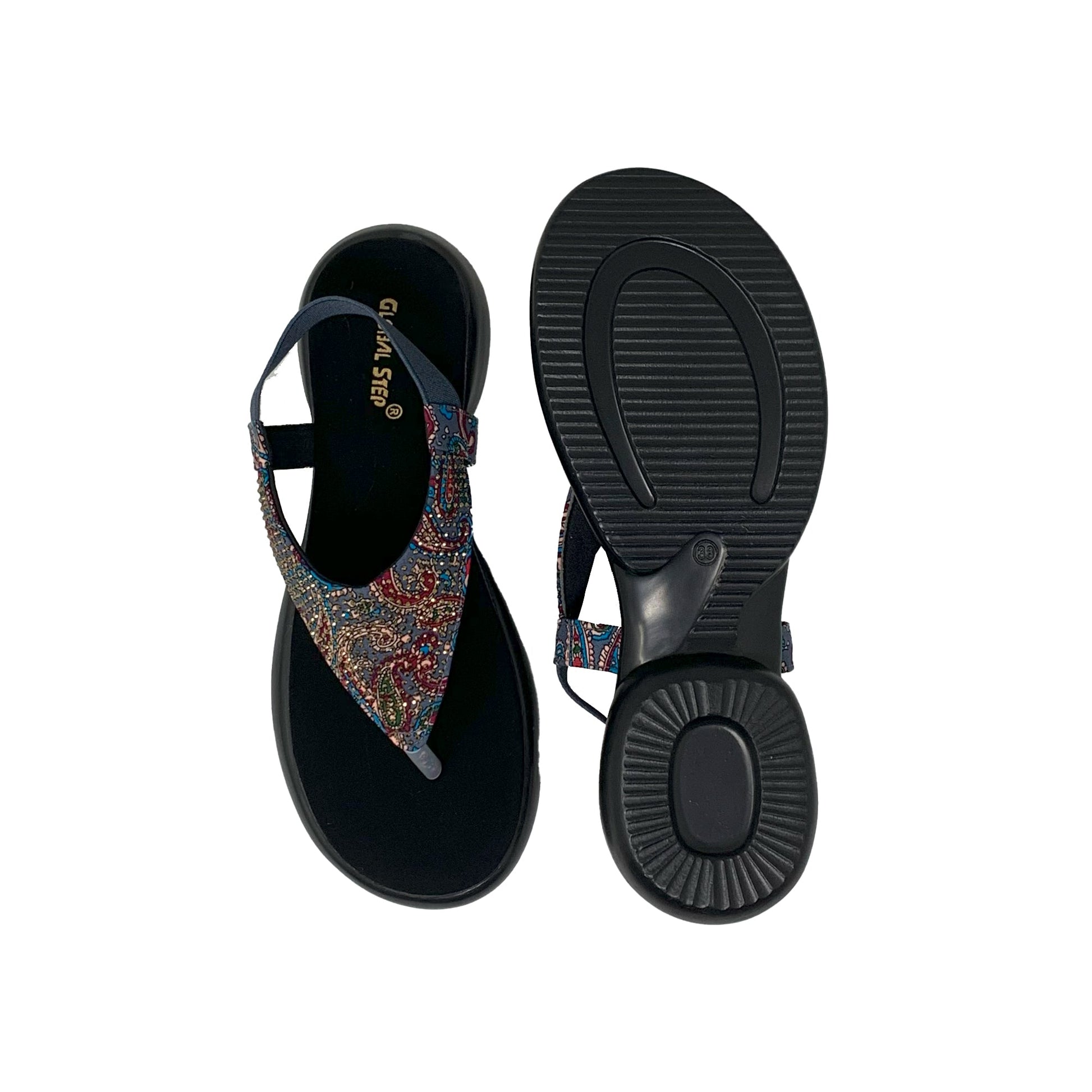 PaisleyFlex Ethnic Sandals - GlobalStep - shoes - 36