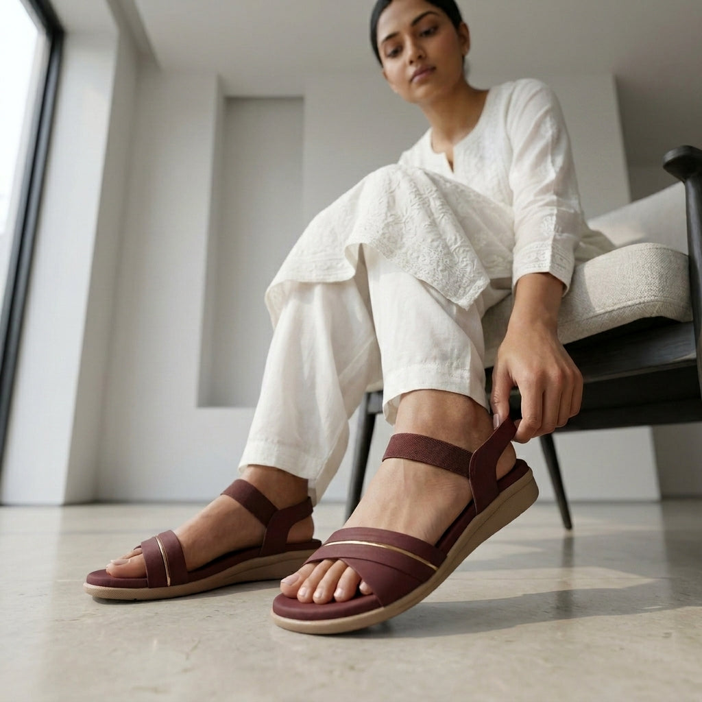 Maroon Soft Flats 🌿