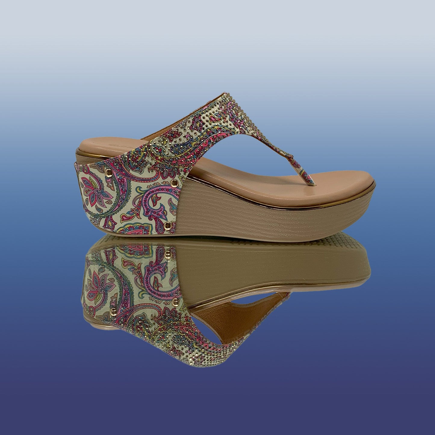 Printed LuxeEmbellished Wedges - GlobalStep - shoes - 36