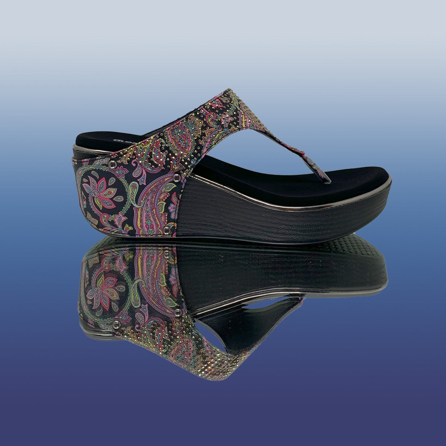 Printed LuxeEmbellished Wedges - GlobalStep - shoes - 36