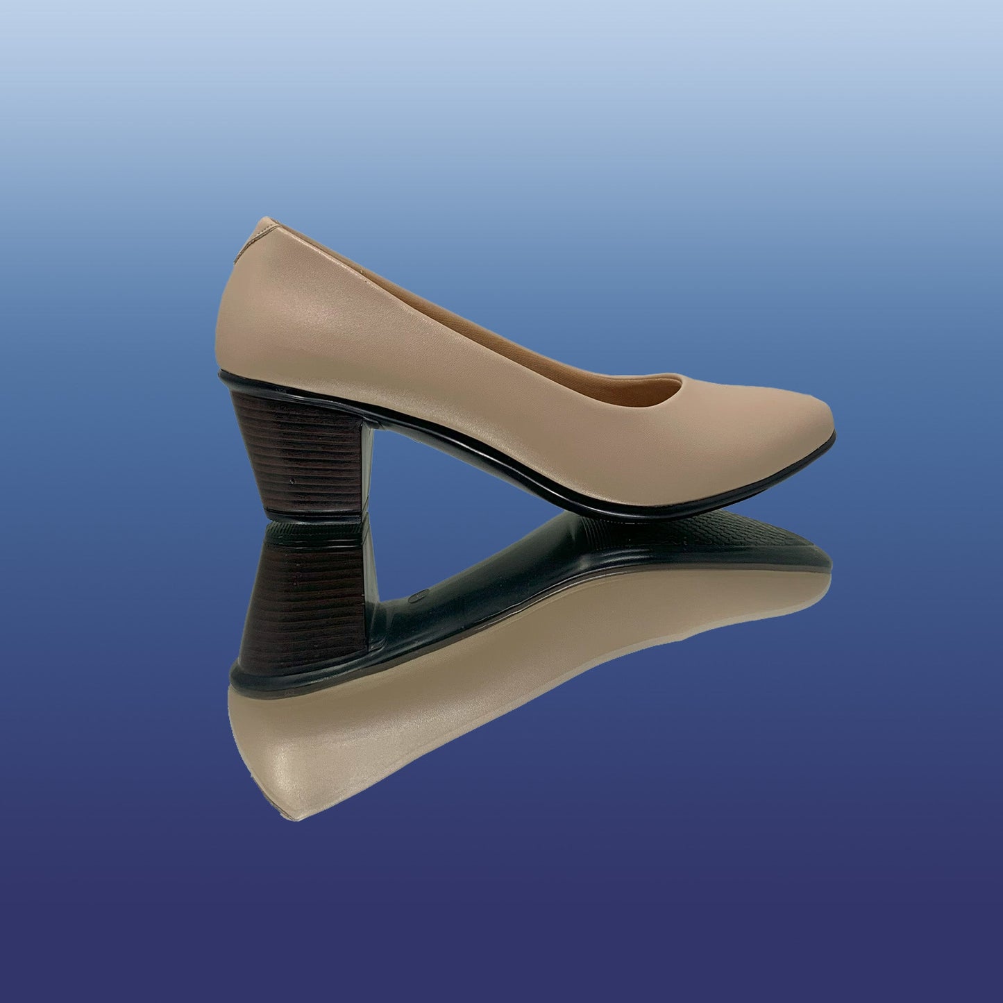 Radiant Beige Block Heel Pumps 👠 - GlobalStep - shoes - 36