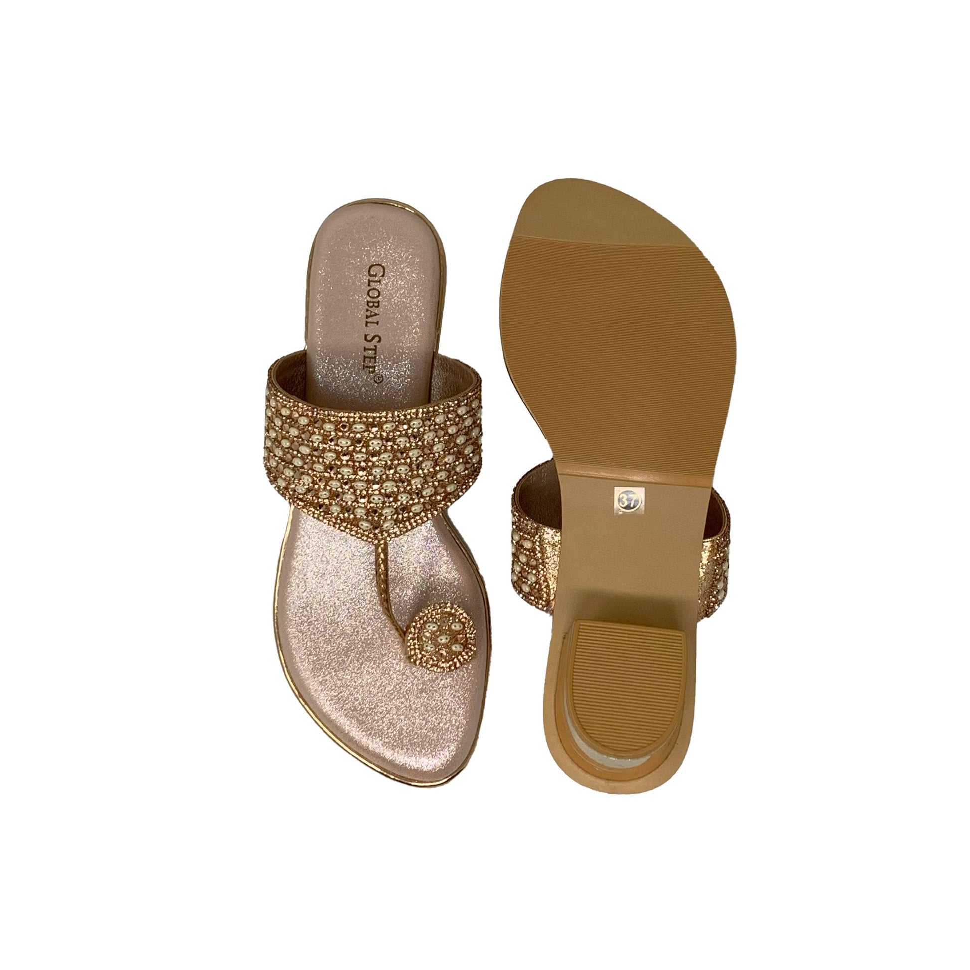 Radiant Sparkle Ethnic Heels - GlobalStep - shoes - 36