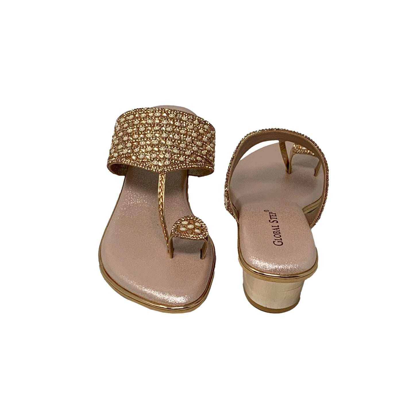 Radiant Sparkle Ethnic Heels - GlobalStep - shoes - 36