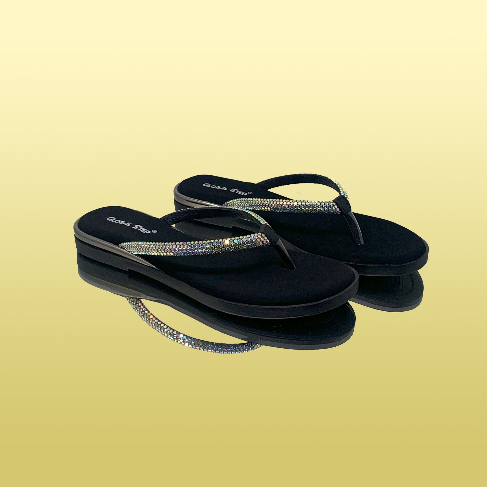 Rhinestone Flip Flops - GlobalStep - shoes - 36