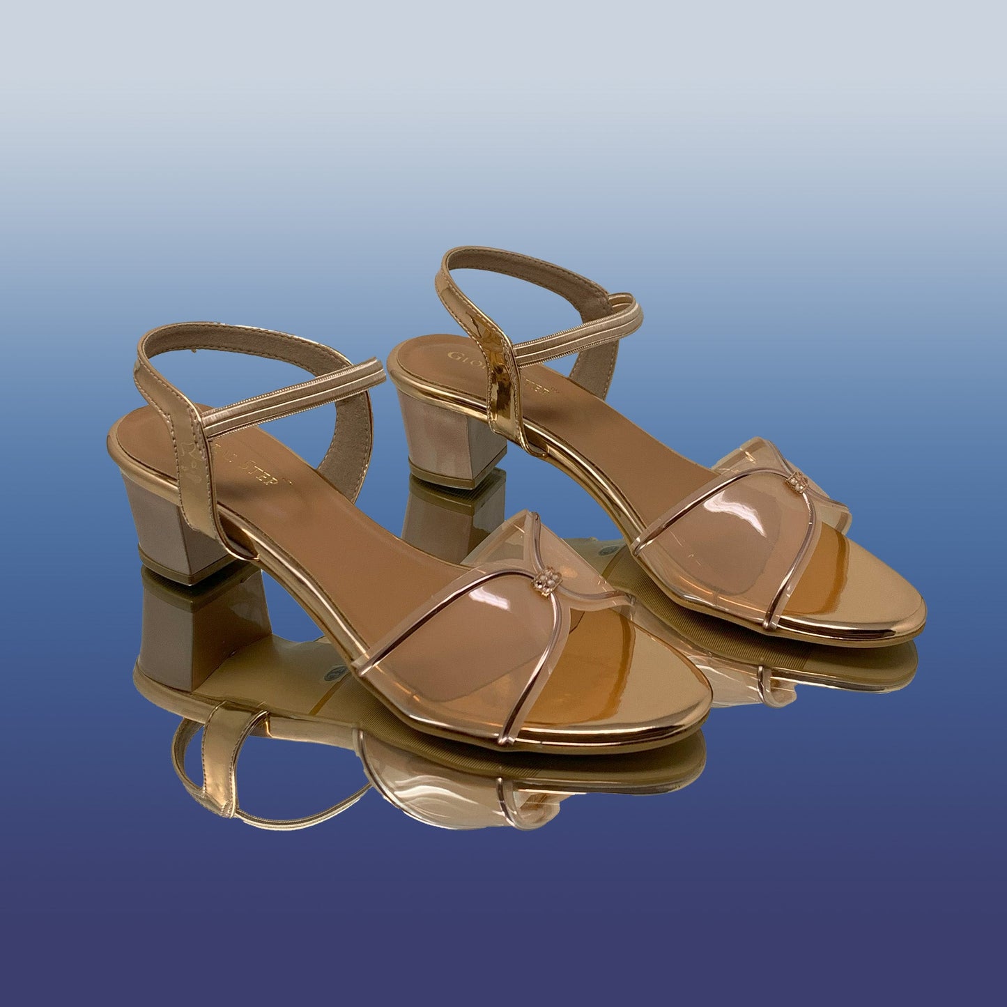 RoseGold Block Heel Sandals - GlobalStep - shoes - 36