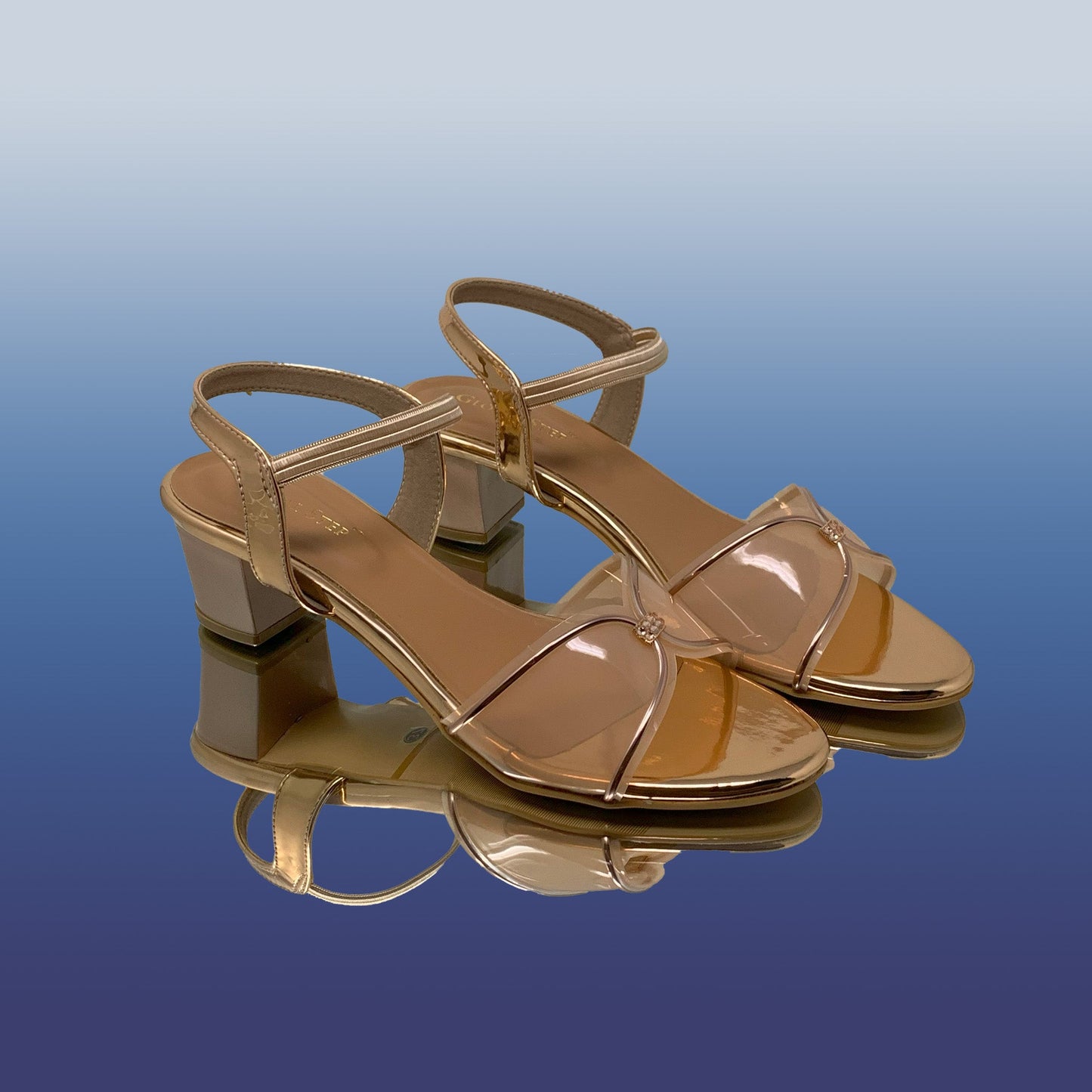 RoseGold Block Heel Sandals - GlobalStep - shoes - 36