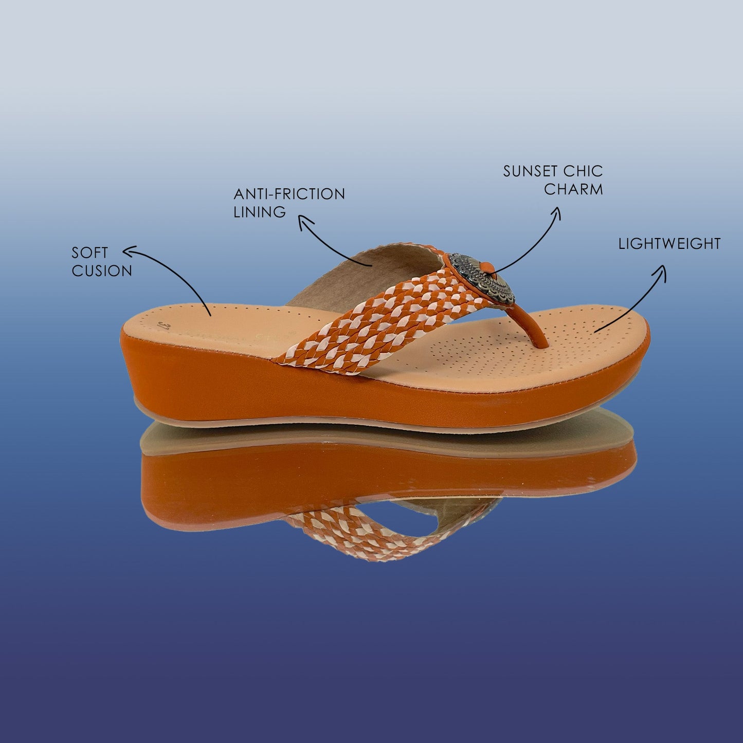 Tan woven cord platforms - GlobalStep - Wedges