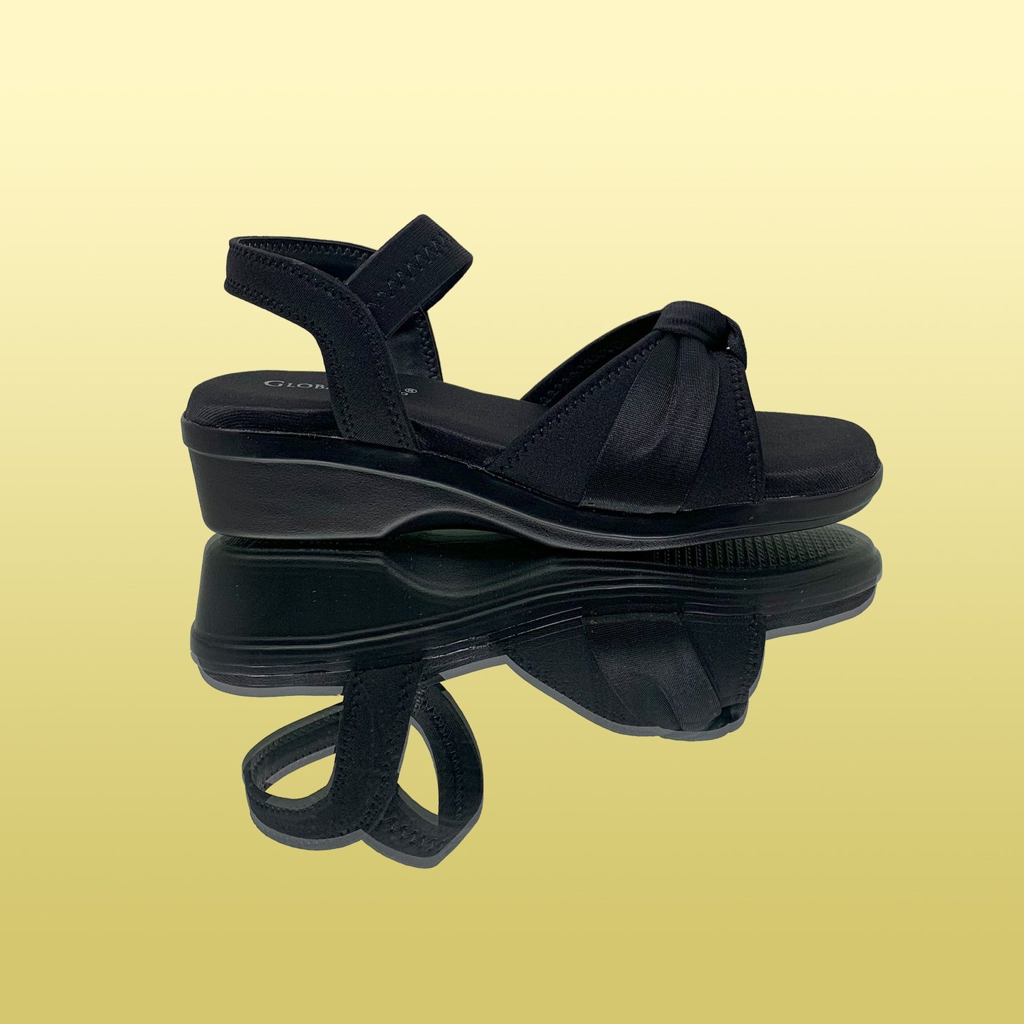 Women's Black Platform Sandals - GlobalStep - shoes - 36