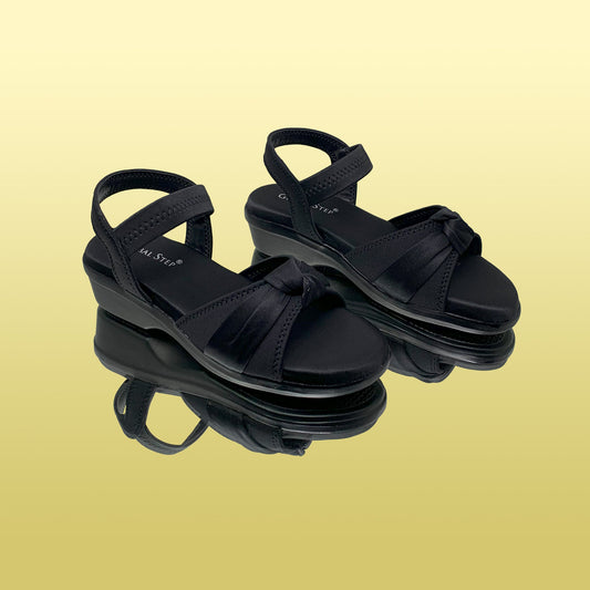 Women's Black Platform Sandals - GlobalStep - shoes - 36